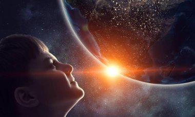 Bu büyük dünya keşfetmek. Karışık teknik