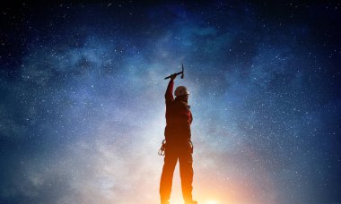 Üst ulaşan. Karışık teknik