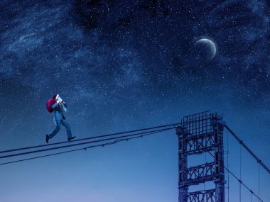 Santa acele. Karışık teknik