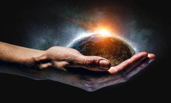 With care to our planet — Stock Photo, Image