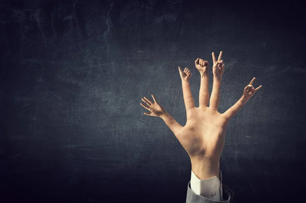 Fingergesten zeigen . — Stockfoto