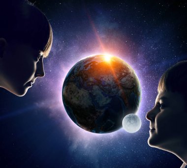 Bu büyük dünya keşfetmek. Karışık teknik