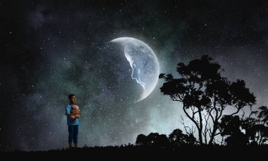 Bu koca dünyada yalnız hissediyorum. Karışık teknik