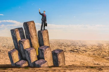 Çölde. Karışık teknik