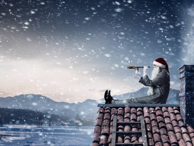 Noel Baba şapkası'iş adamıdır. Karışık teknik