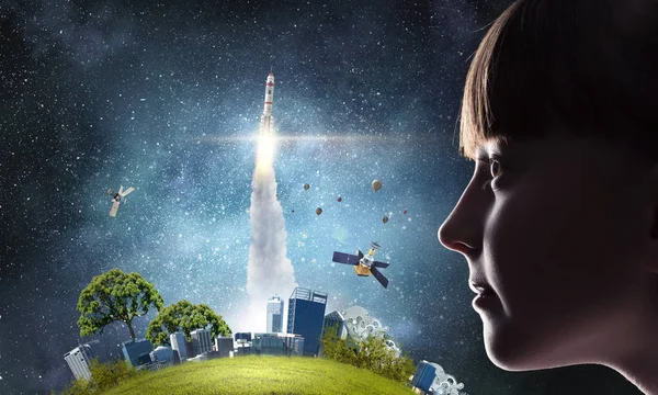 Bu büyük dünya keşfetmek. Karışık teknik