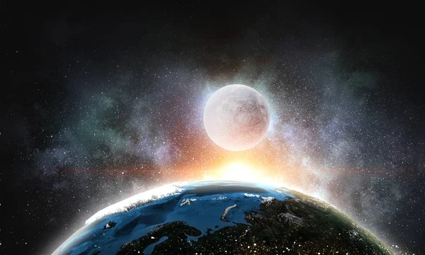 Ay ve dünya gezegen