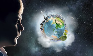 Bu büyük dünya keşfetmek. Karışık teknik