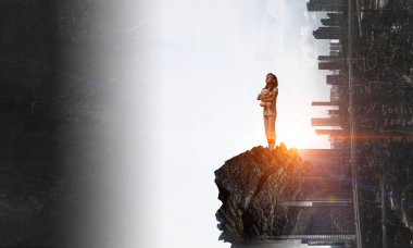 Bu koca dünyada yalnız hissediyorum. Karışık teknik