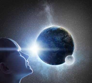 Bu büyük dünya keşfetmek. Karışık teknik