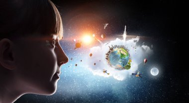 Bu büyük dünya keşfetmek. Karışık teknik