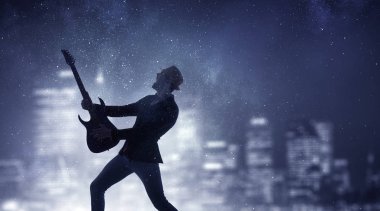 Gitar rock adam. Karışık teknik