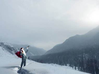 Seyir için yol Noel Baba. Karışık teknik