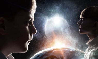 Bu büyük dünya keşfetmek. Karışık teknik