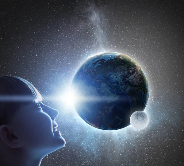 Bu büyük dünya keşfetmek. Karışık teknik