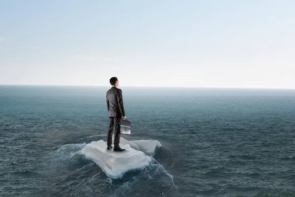 Surfing havet på isflak — Stockfoto