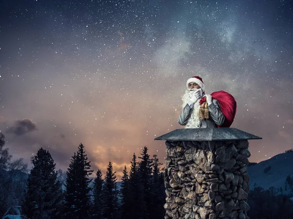 Santa is coming . Mixed media — Stock Photo, Image