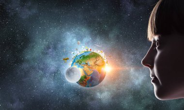 Bu büyük dünya keşfetmek. Karışık teknik