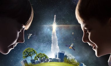 Bu büyük dünya keşfetmek. Karışık teknik