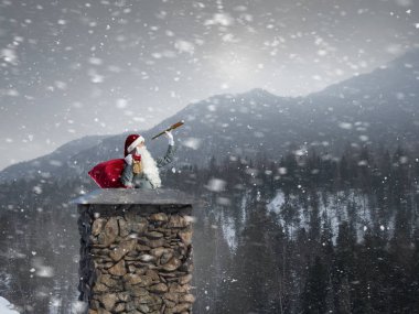 Noel Baba şapkası'iş adamıdır. Karışık teknik