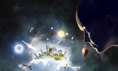 Bu büyük dünya keşfetmek. Karışık teknik