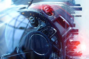 Zarif araba kapatma. Karışık teknik