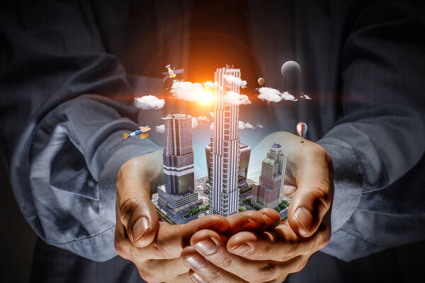 New development project. Mixed media