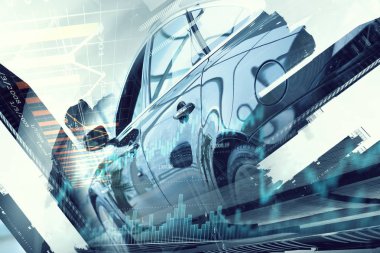 Zarif araba kapatma. Karışık teknik