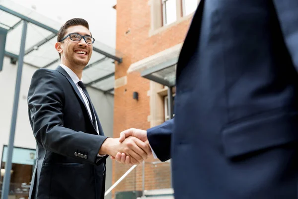 Two businessmen shaking their hands — Stock Photo, Image