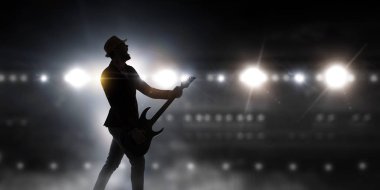 Gitar rock adam. Karışık teknik