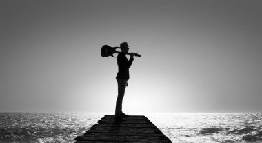 Gitar rock adam. Karışık teknik