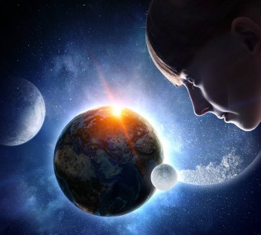 Bu büyük dünya keşfetmek. Karışık teknik