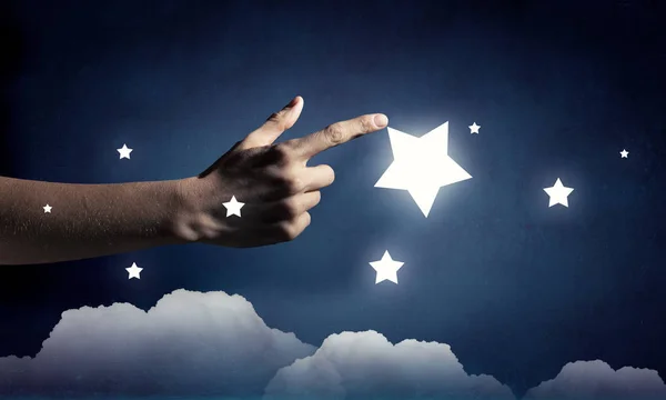 Reach and touch the star — Stock Photo, Image