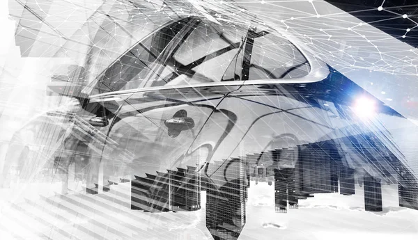 Zarif araba kapatma. Karışık teknik