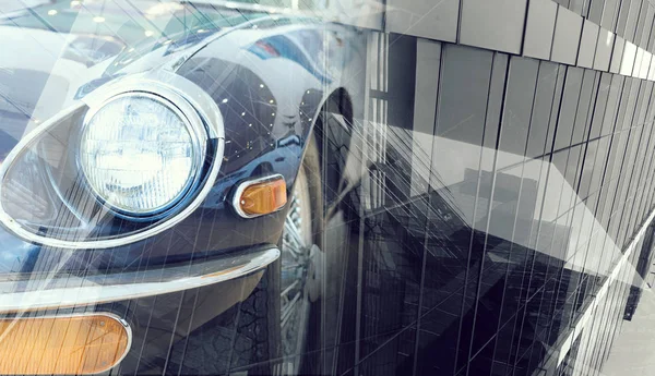 Zarif araba kapatma. Karışık teknik