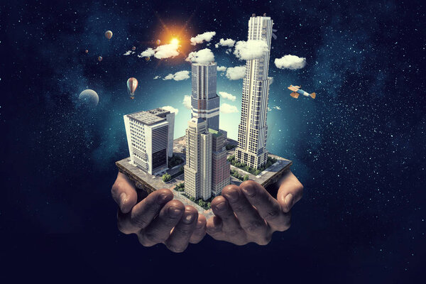 New development project. Mixed media