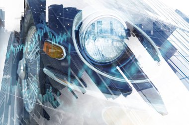 Zarif araba kapatma. Karışık teknik