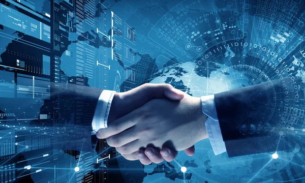 Business-handskakningen som symbol för partnerskap — Stockfoto