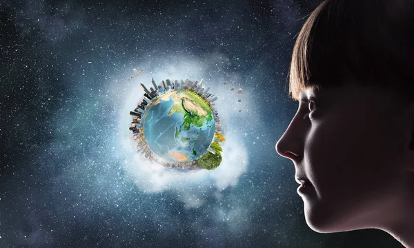 Bu büyük dünya keşfetmek. Karışık teknik