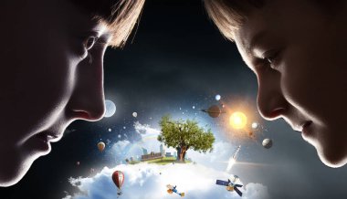 Bu büyük dünya keşfetmek. Karışık teknik