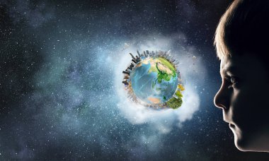 Bu büyük dünya keşfetmek. Karışık teknik