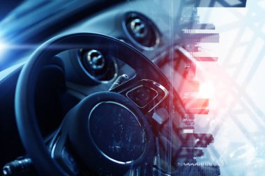 Zarif araba kapatma. Karışık teknik