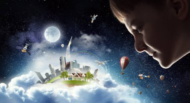 Bu büyük dünya keşfetmek. Karışık teknik