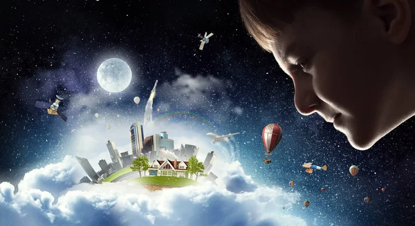 Bu büyük dünya keşfetmek. Karışık teknik