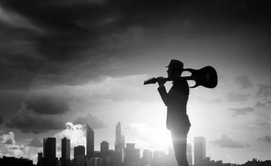 Gitar rock adam. Karışık teknik