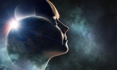 Bu büyük dünya keşfetmek. Karışık teknik