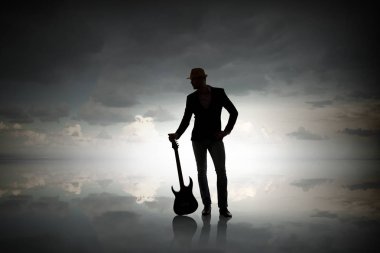 Gitar rock adam. Karışık teknik