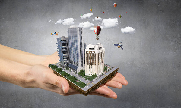 New development project. Mixed media