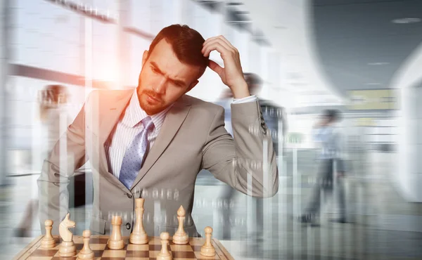 Competition and strategy in business . Mixed media — Stock Photo, Image