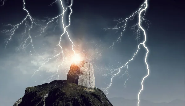 Thunder strike z nieba — Zdjęcie stockowe
